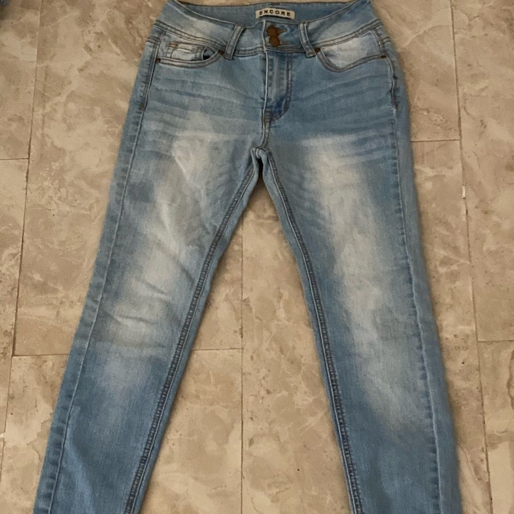 Light blue skinny jeans